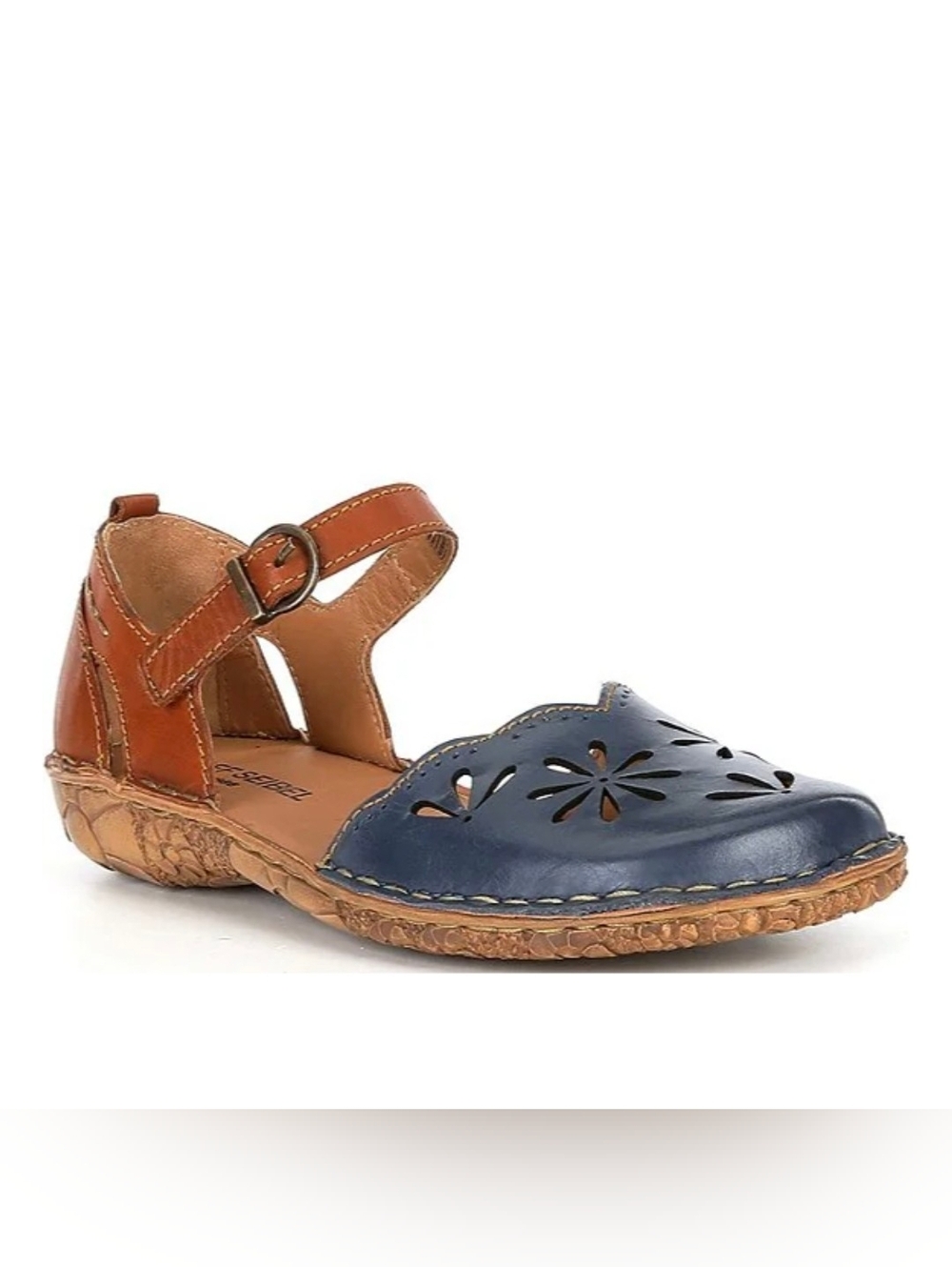 Josef Seibel Rosalie Blue Brown Mary Janes 39